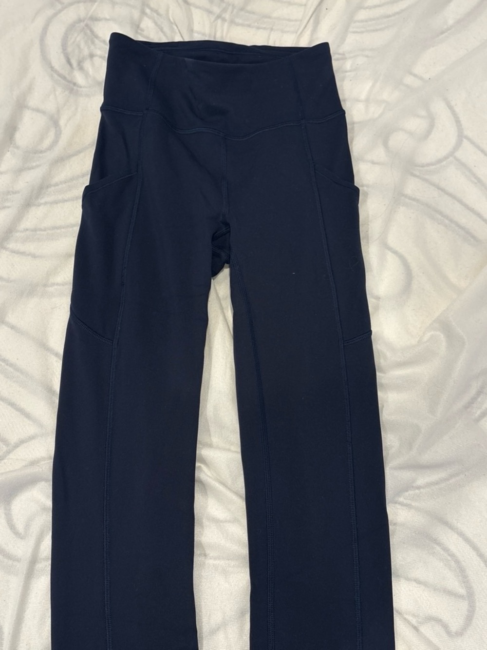 Kids High-Waist Navy Active Leggings